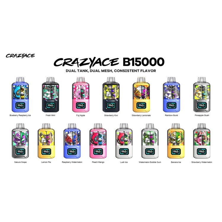 Crazyace "Banana Ice" (Банановый лед) 15000 затяжек по цене 1 100 руб. 