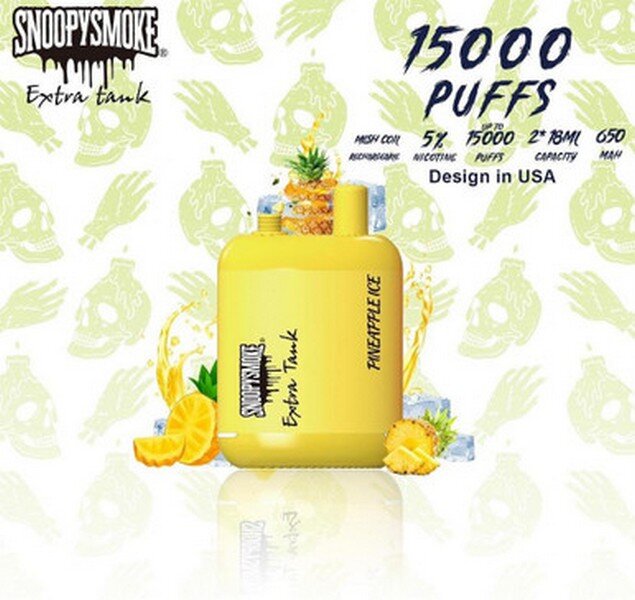 Snoopy Smoke "Pineapple ice" (Ананас) 15000 затяжек. по цене 1 050 руб. 